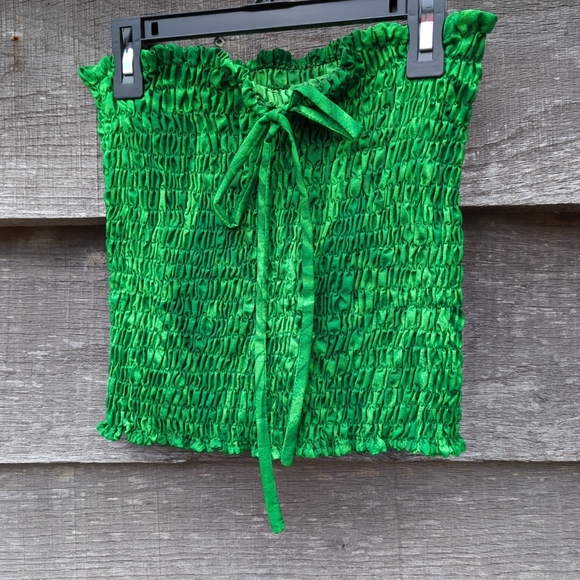 Barefoot Attitude Green Bandeau Top New Without Tags - Picture 5 of 7